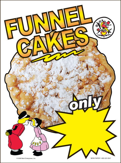 Funnel Cake Window Cling